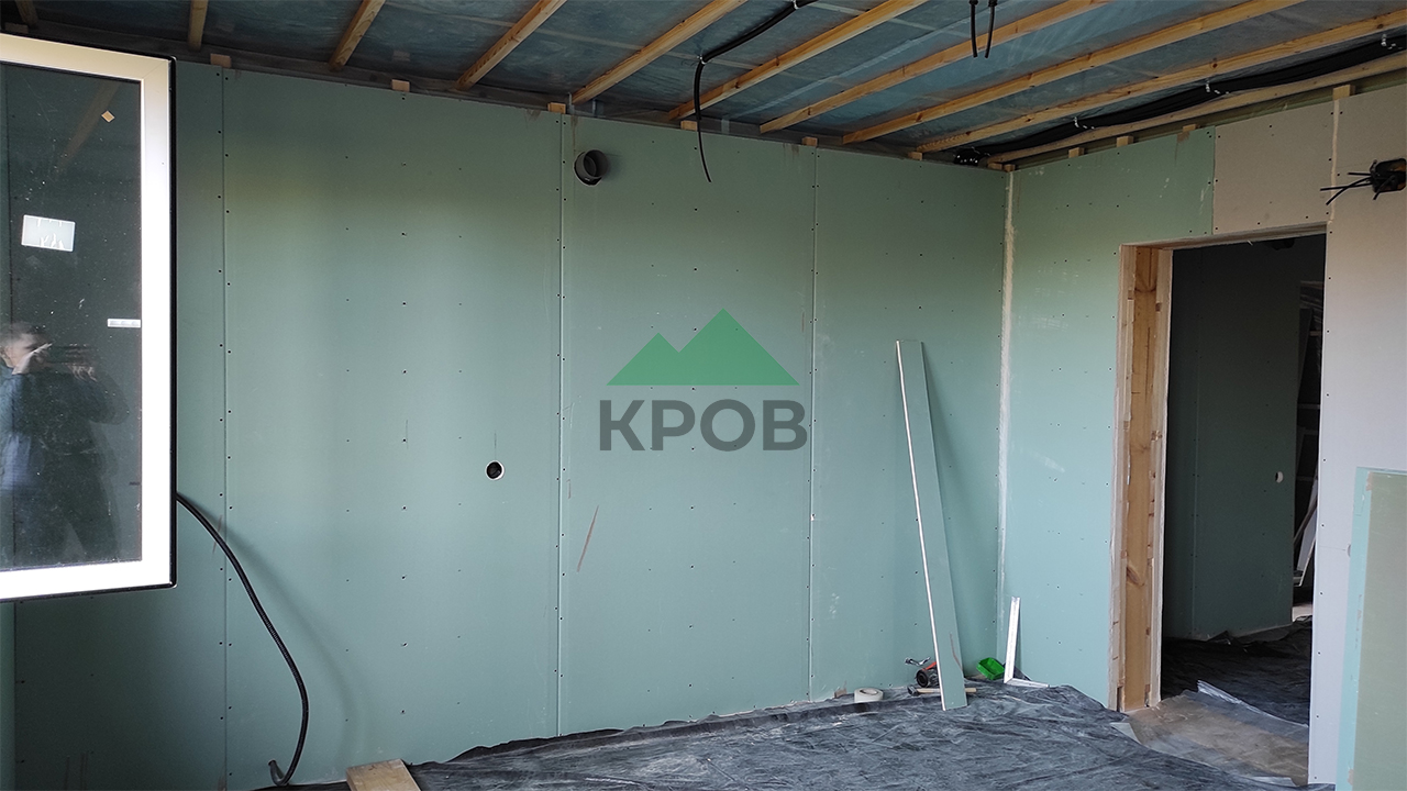 влагостойкий гипсокартон в каркасном доме